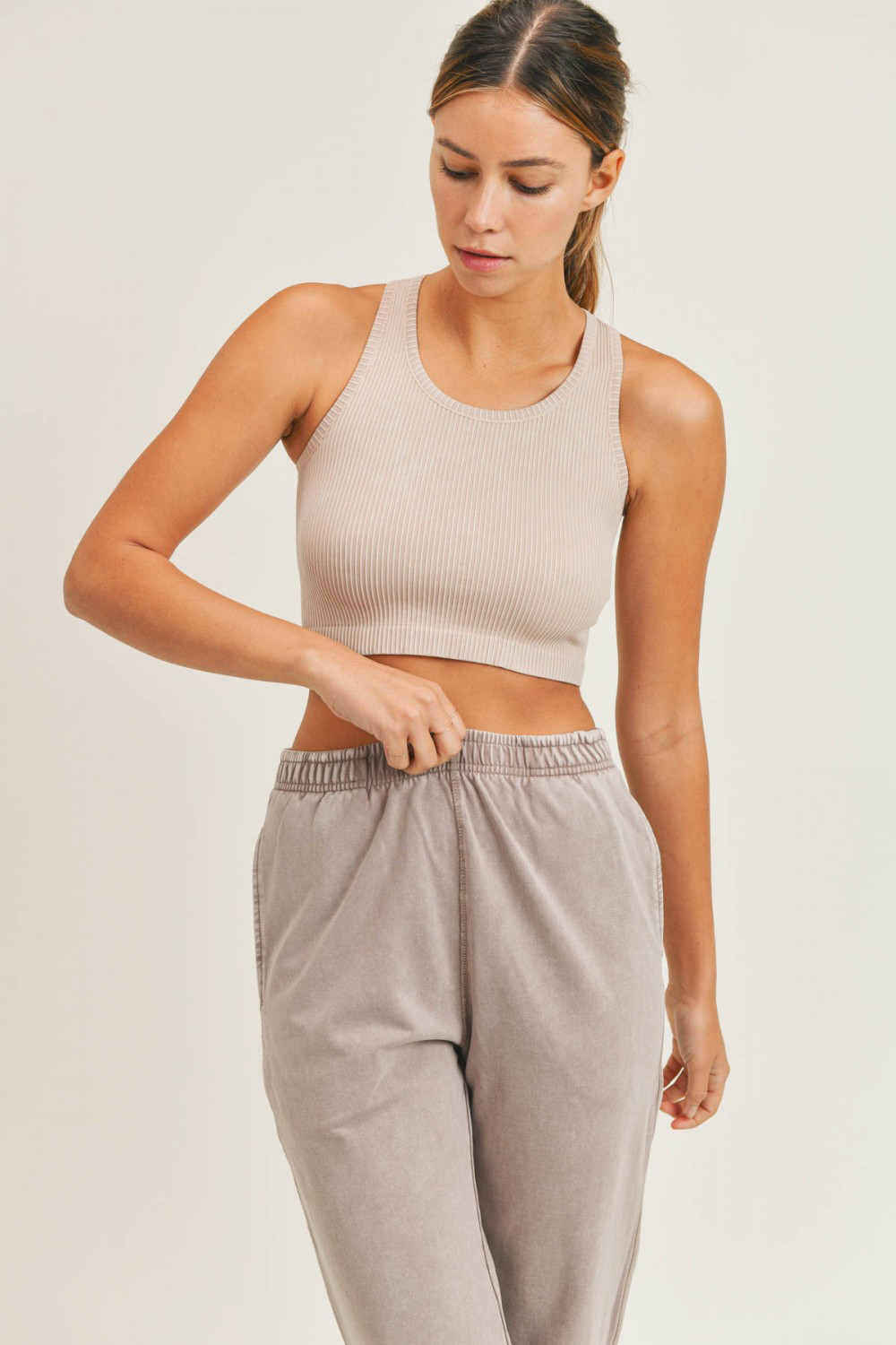 Aspen Ribbed Cropped Tank
